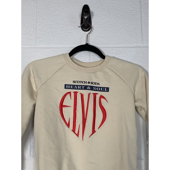 Scotch & Soda Kids Elvis‎ Sweatshirt 10/140 Cream Heart & Soul Pullover - Picture 3 of 6